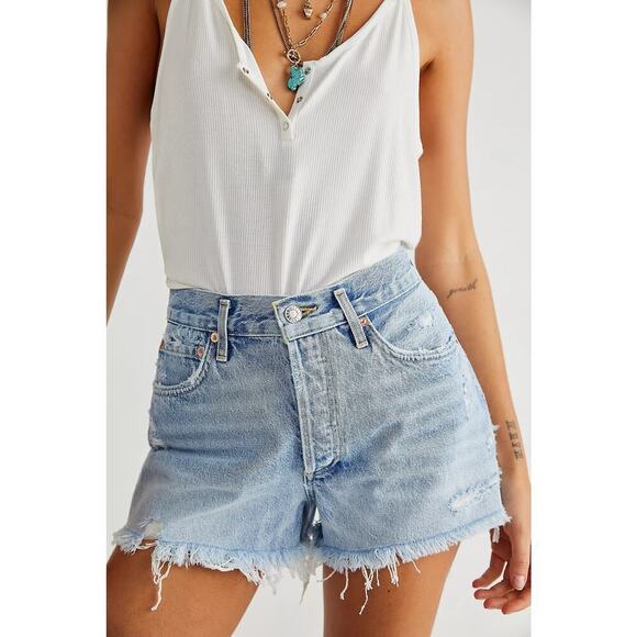 AGOLDE Parker High Rise Jean Shorts in Swapmeet Size 27